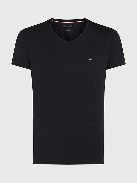 Core Stretch Slim triko Černá barva Muži