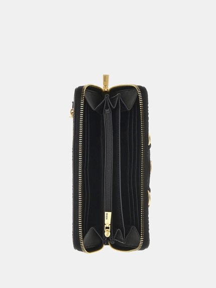 Módní Peony velká peněženka, Černá barva, 2024