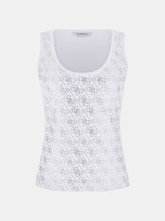 4G allover tílko Bílá barva Ženy