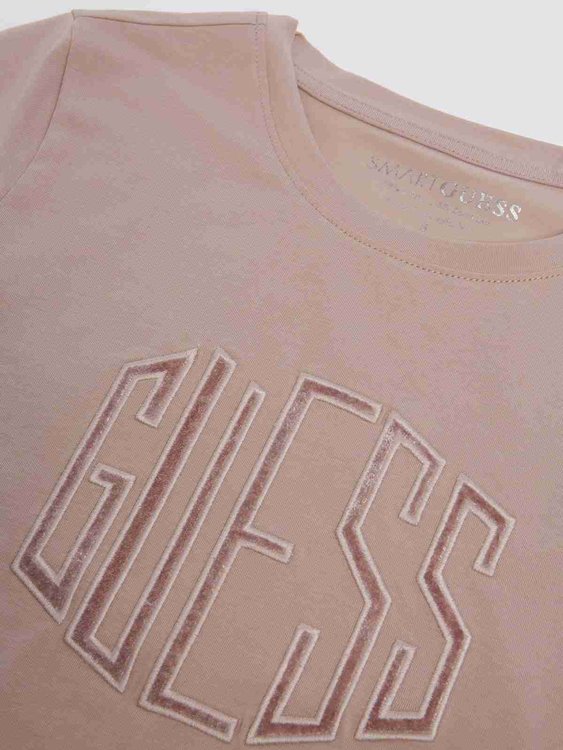 Guess, Krémová barva Front logo tričko 2