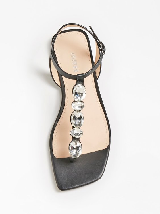 Guess – Sefora sandálky, Černá barva 1