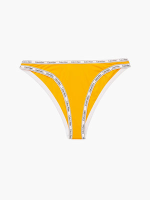 Calvin Klein Swimwear – Core logo tape plavky - Spodní díl, Žlutá barva