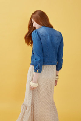 Stefy denim bunda – Nenette, Modrá barva Ženy