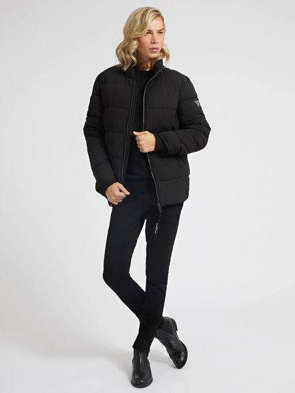 Módní Stretch puffa bunda, Černá barva, 2022