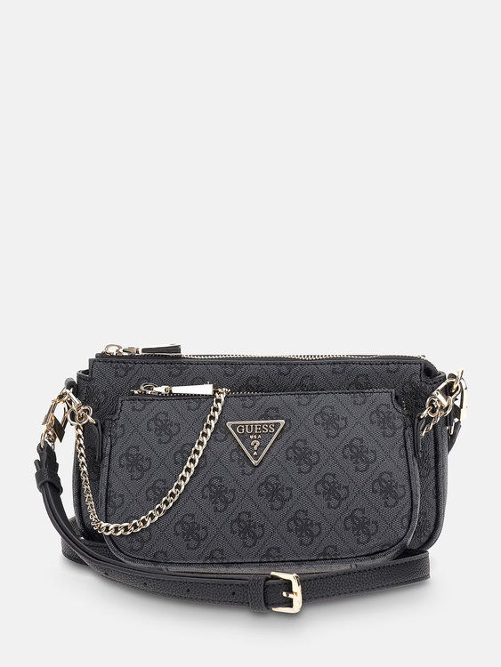 GUESS – Noelle 4G crossbody, Černá, Šedá barva