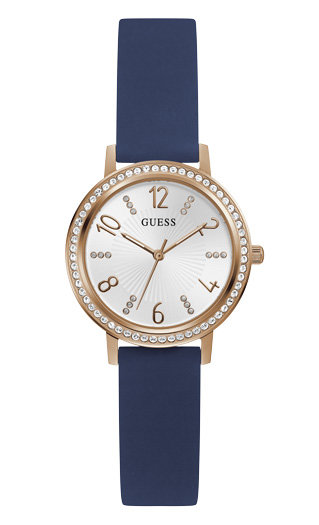 GUESS – Tri Luxe hodinky, Navy, Růžové zlato barva