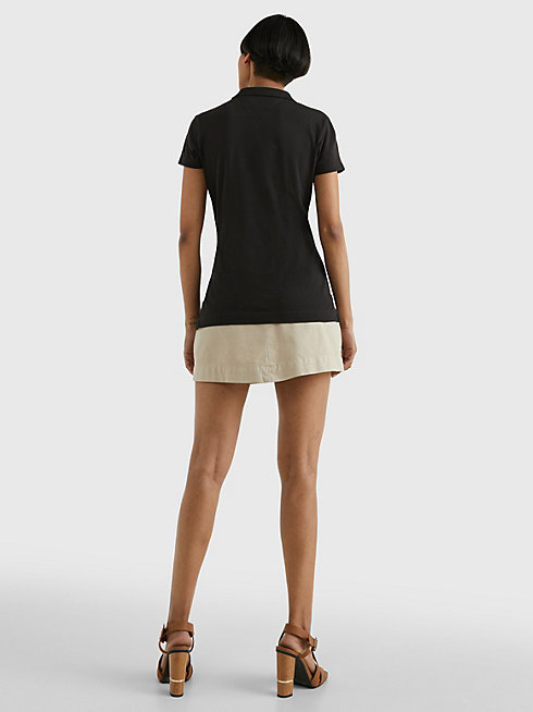 Módní Heritage polo triko, Černá barva, 2023