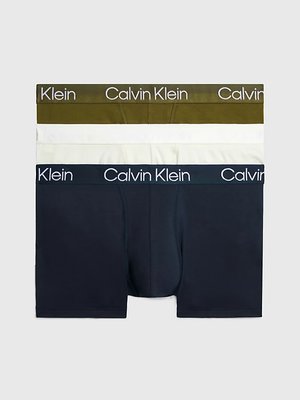 Calvin Klein Underwear – Modern Structure boxery 3ks, Khaki, Navy barva