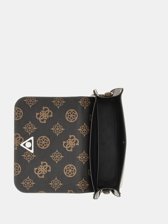 Módní Meridian Flap crossbody, Hnědá barva, 2023