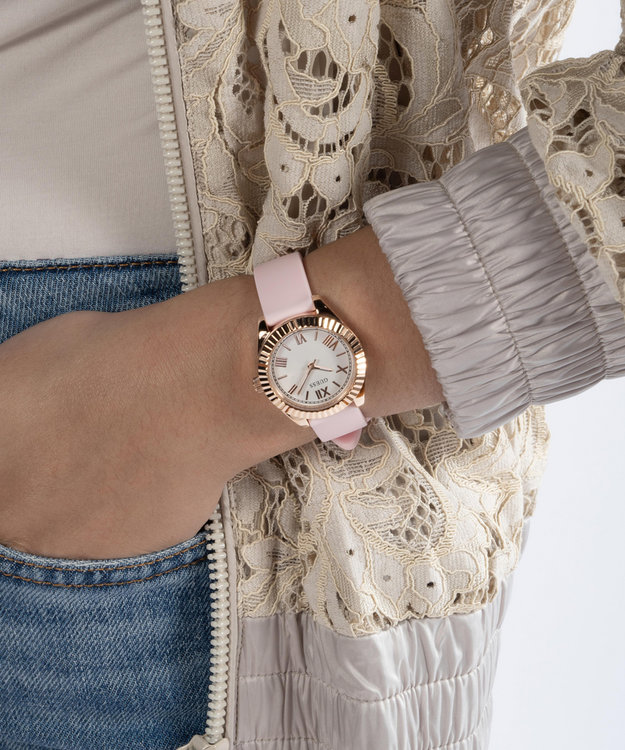 Růžová, Růžové zlato barva, Mini Luna hodinky