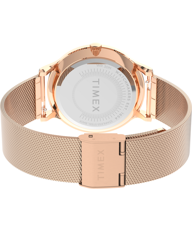 Luxusní Transcend hodinky, Černá, Růžové zlato barva