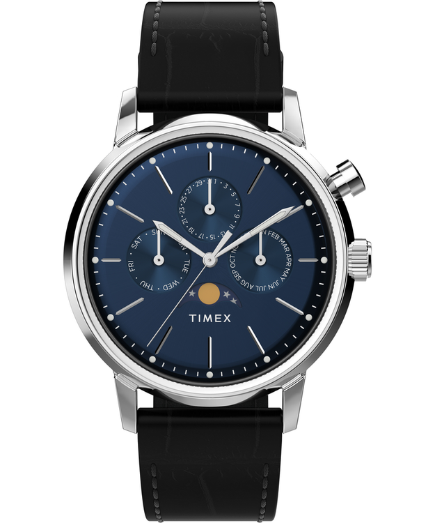 TIMEX – Marlin hodinky, Černá, Stříbrná barva
