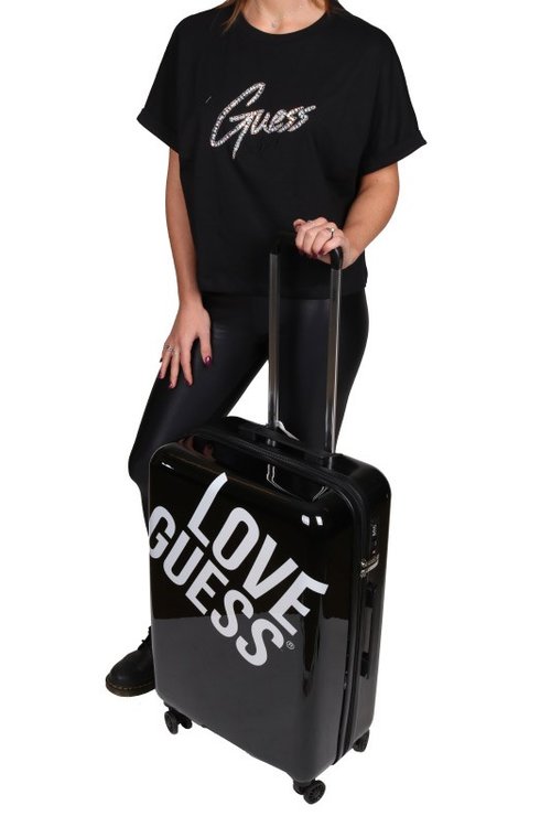 Luxusní Haidee střední kufr, Černá barva, T/U