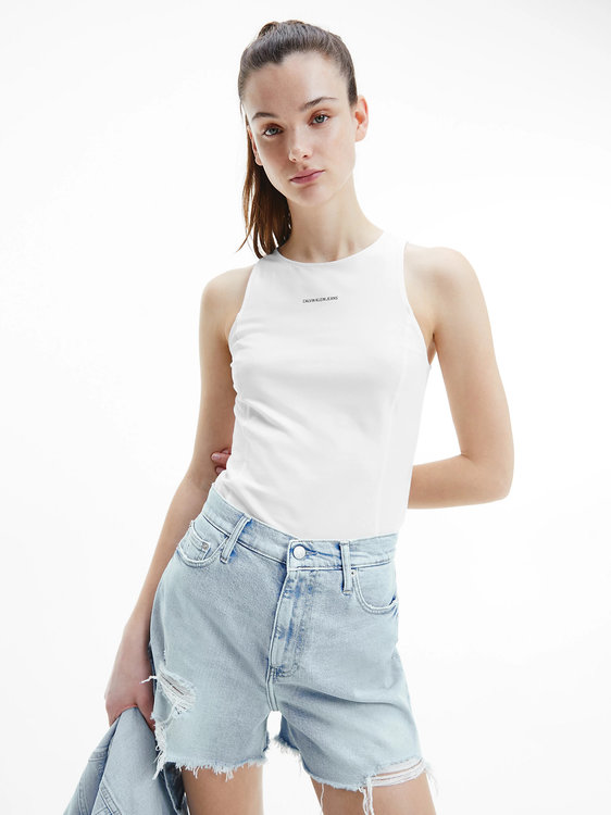 Módní Organic Tank top, Bílá barva, 2021