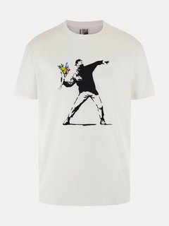 Bílá barva, Flower Stencil triko