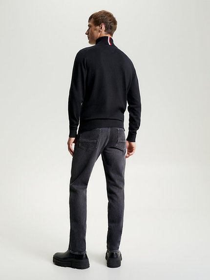 Módní Pima svetr, Černá barva, 2023