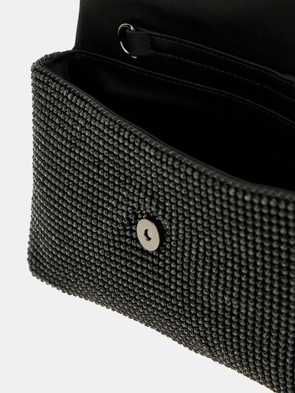 Módní Zalina Flap psaníčko, Černá barva, 2024