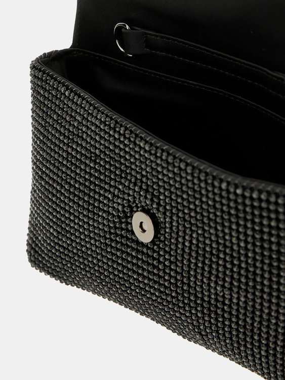 Módní Zalina Flap psaníčko, Černá barva, 2024