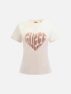 Julia Rhinestone triko Bílá barva Ženy