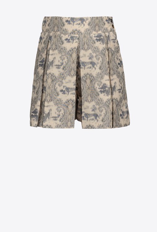 Pinko – Cambobasso šortky, Bílá, Multi barva