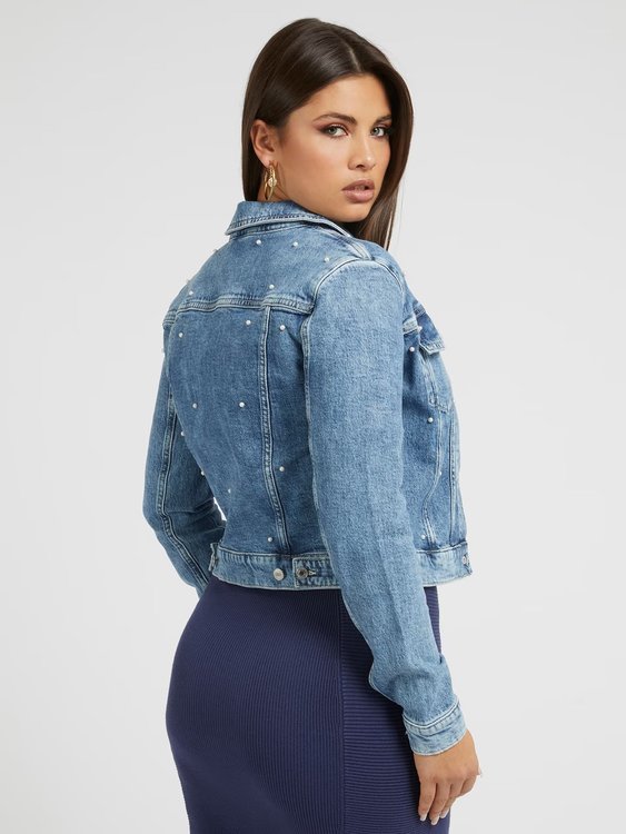 Adoria Denim bunda – GUESS, Modrá barva Ženy