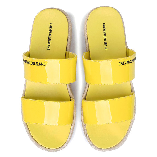 Módní Sandály Frances, Žlutá barva, 2020