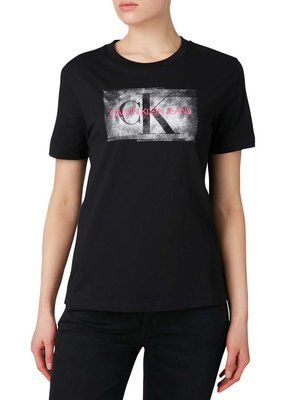 Band Tee triko – Calvin Klein Jeans, Černá barva Ženy