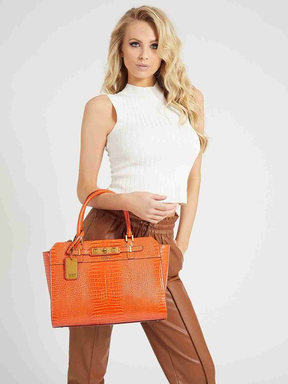 Guess, Oranžová barva Raffie kabelka