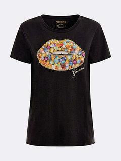 Luxusní Jewel triko, Černá barva, XS, S, M, L