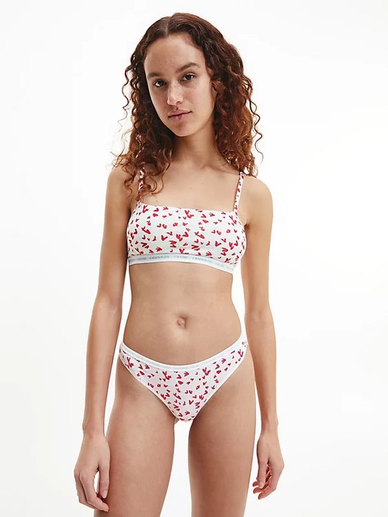 Módní CK One podprsenka 2ks, Bordó, Červená, Krémová, Vínová barva, 2022