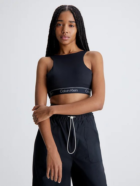 Calvin Klein Performance – Sports podprsenka, Černá barva