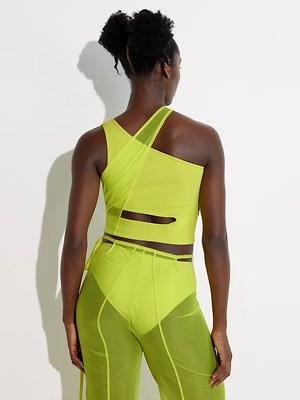 Mesh Layered top – Calvin Klein Jeans, Žlutá barva Ženy