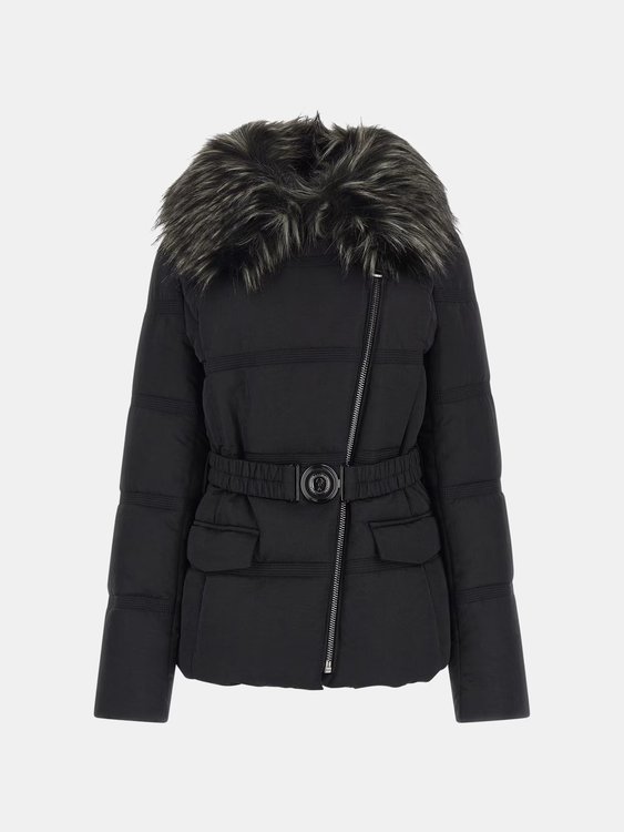 Luxusní Marisol bunda, Černá barva, XS, S, M, L