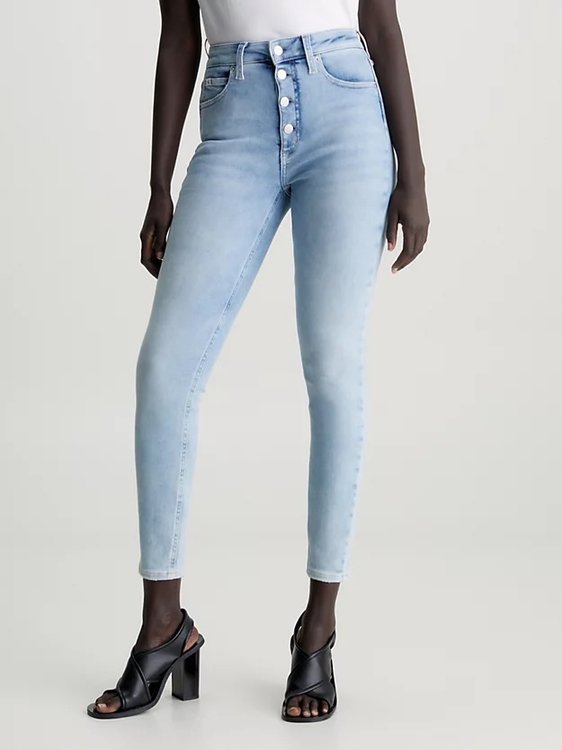 Calvin Klein Jeans – High Rise Super Skinny jeans, Modrá barva