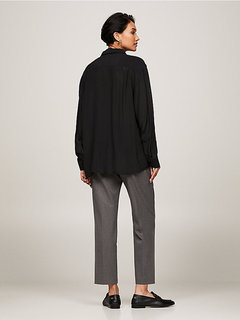 Luxusní Fluid Vis Crepe košile, Černá barva, 34, 36, 38, 40