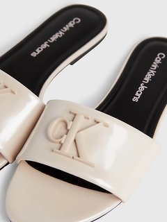 Krémová, Růžová barva, Flat Slide pantofle