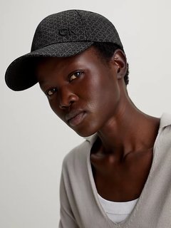 Ck Monogram Cotton kšiltovka Černá barva Ženy