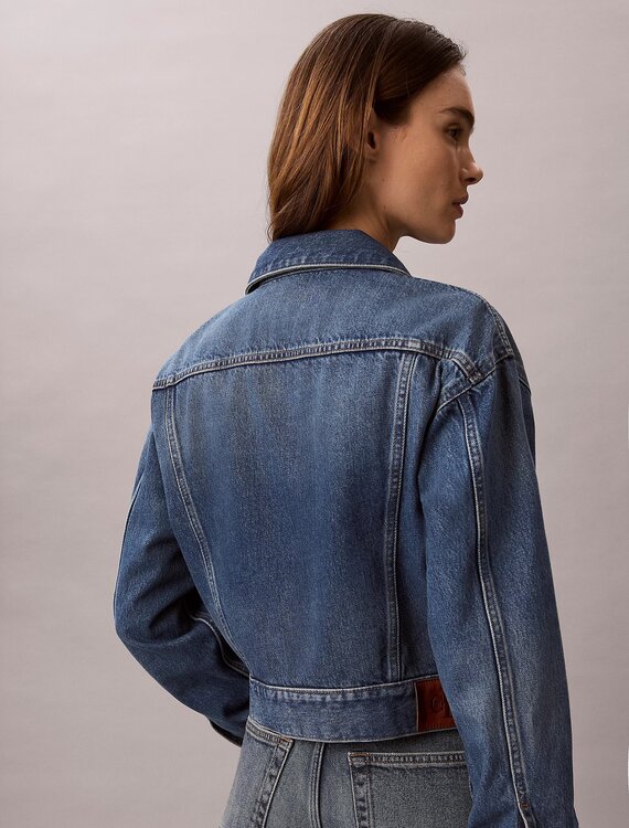 Luxusní 90s denim bunda, Modrá barva, XS, S, M