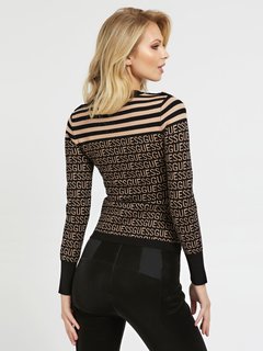 Guess, Béžová barva Logo svetr 2