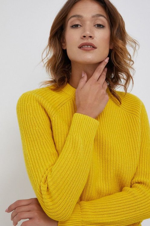 Calvin Klein – Cozy pletený svetr, Žlutá barva 1