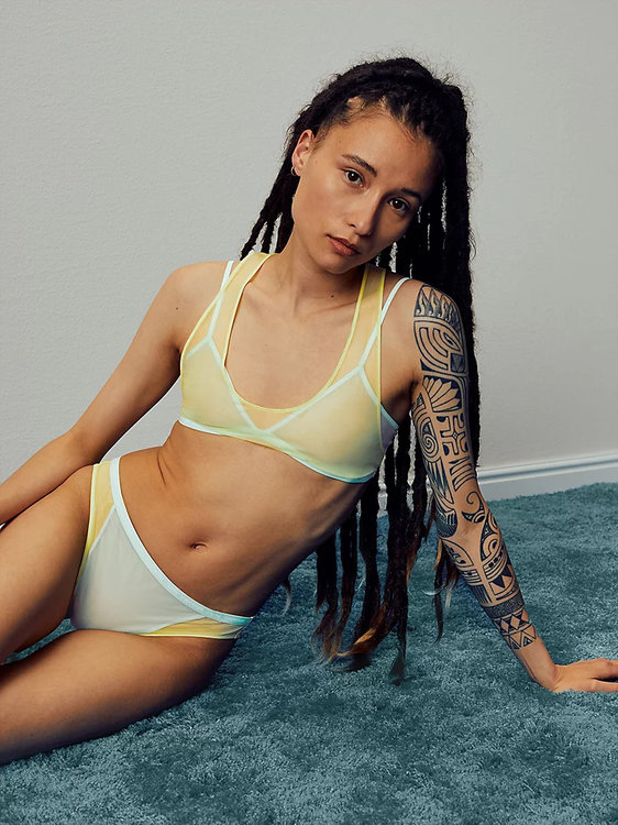Pride bikiny – Calvin Klein Underwear, Zelená, Žlutá barva Ženy
