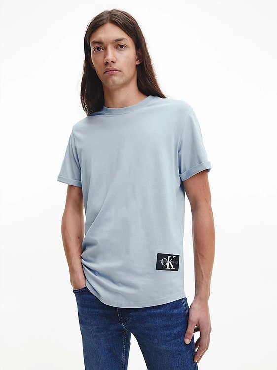 Calvin Klein Jeans – Badge triko, Modrá barva