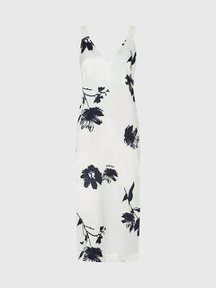 Modern Floral šaty Bílá barva Ženy