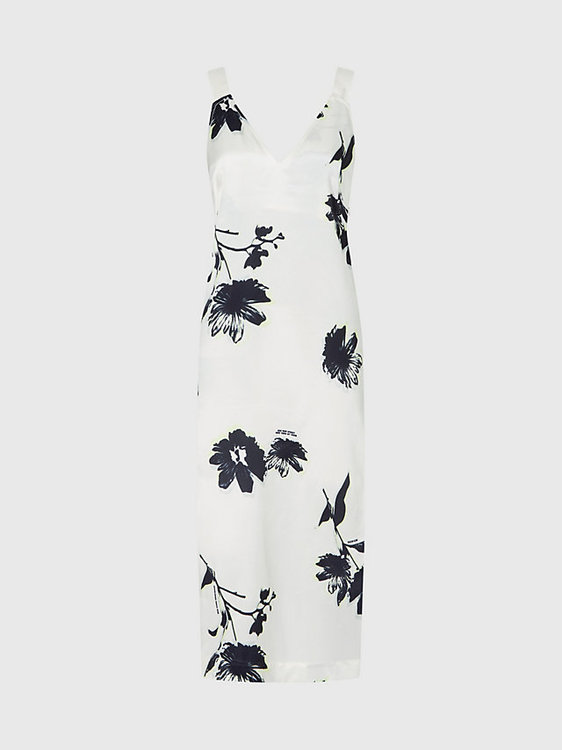 Modern Floral šaty Bílá barva Ženy