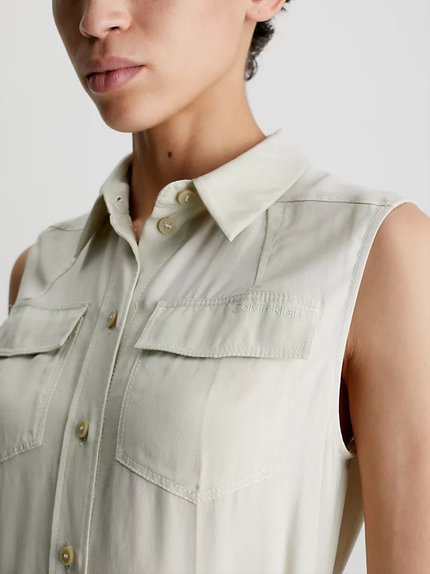 Módní Tencel šaty, Béžová barva, 2023