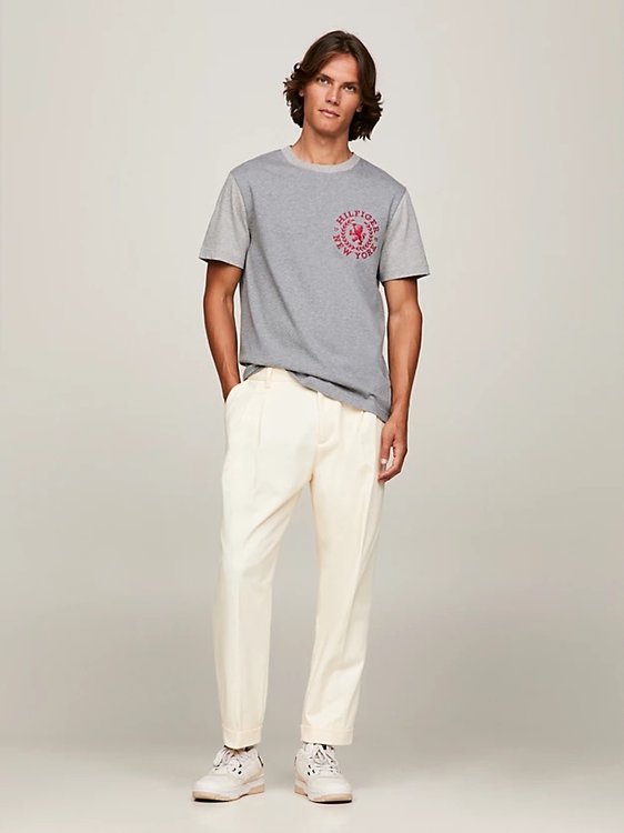 Icon Crest triko – Tommy Hilfiger, Šedá barva Muži