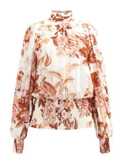 GUESS, Krémová, Oranžová barva Monique halenka