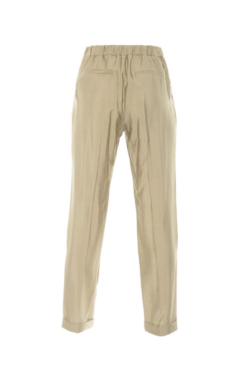 Módní Egea kalhoty, Krémová barva, 2022