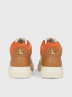 Luxusní Chunky Mid kotníková obuv, Bílá, Hnědá barva, 43, 44