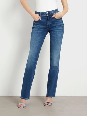 GUESS – Shape Up Straight Power jeans, Modrá barva